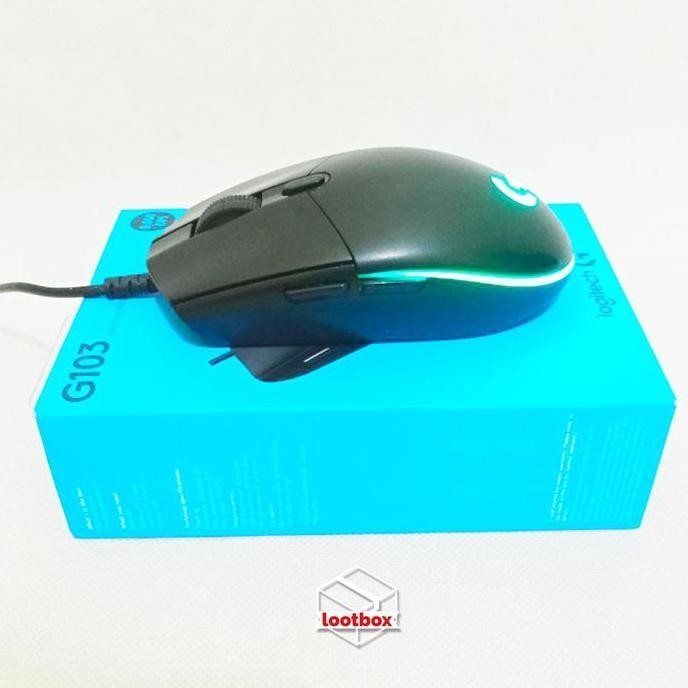 BEBAS ONGKIR - Mouse Gaming Logitech G103 (alt G102) Wired RGB PRODIGY BLK [SECOND]