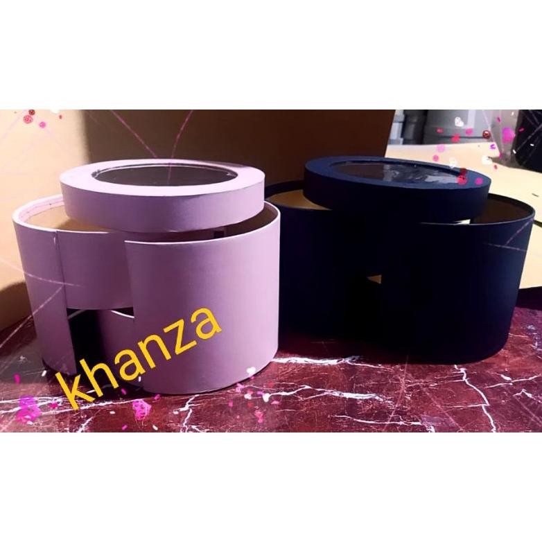 

bloom box/round box diameter 18 cm tinggi 14 cm Nugi