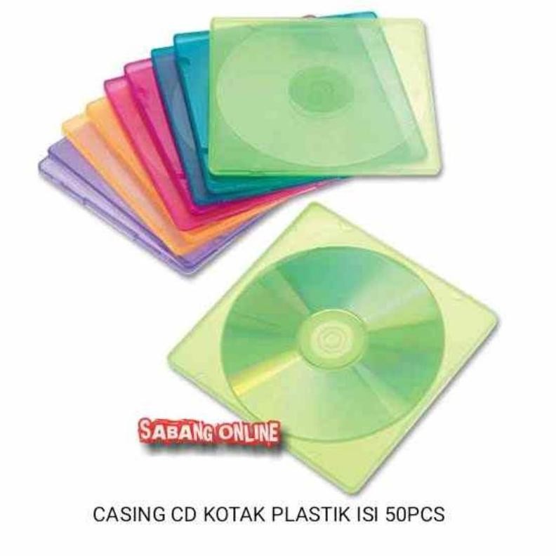 CASING CD/DVD KOTAK PLASTIK 50PCS / CD CASE PLASTIK / CASING CD/DVD Nugi