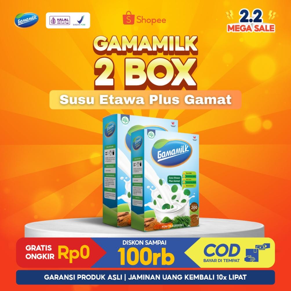 

GAMAMILK PAKET 2 BOX - Susu Etawa Plus Ekstrak Gamat - Original Nugi