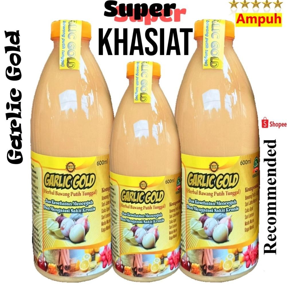 

Garlic Gold Jus Bawang Putih Tunggal Madu Hutan Jahe Merah Cuka Apel Sari Lemon - Berkhasiat Manjur Nugi