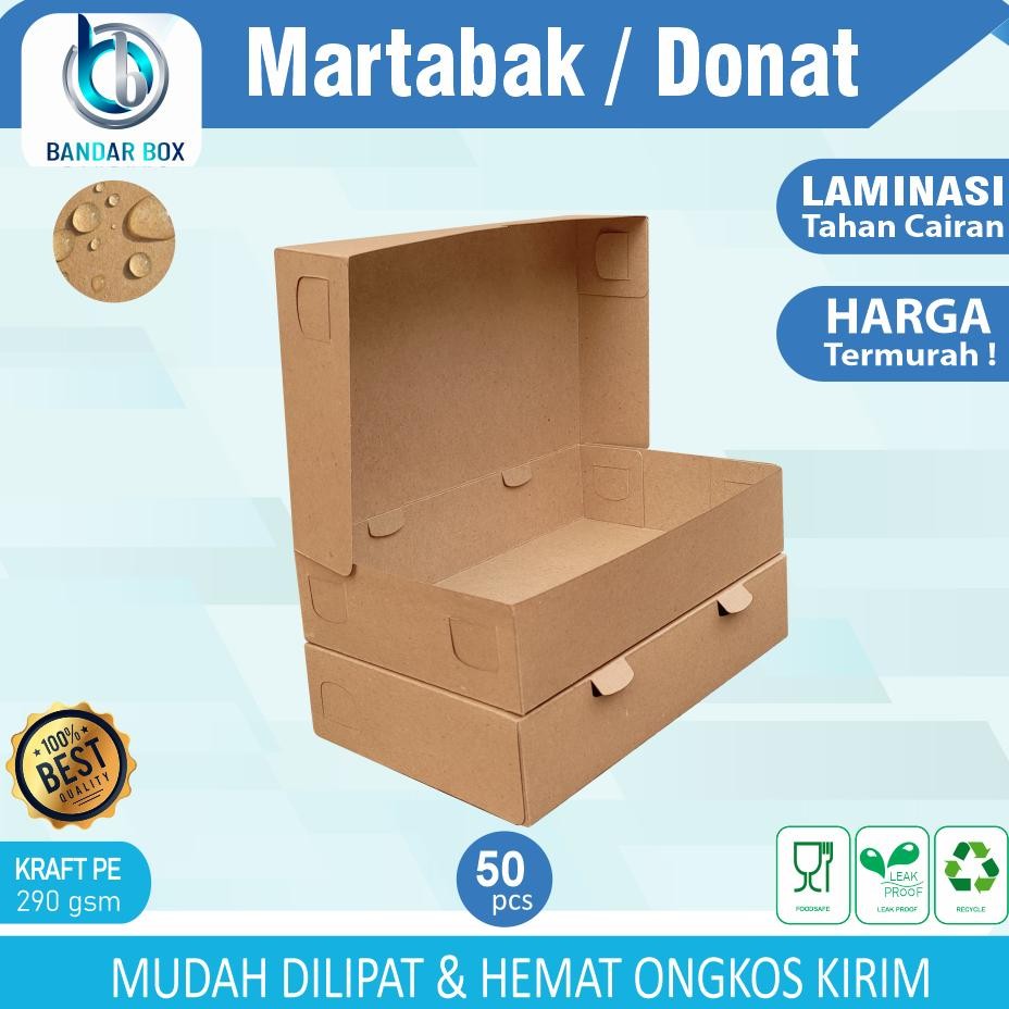 

Dus Kue Martabak (50 Pcs) Kotak Brownies Kue Bolu Snack Craft Laminasi Foodgrade Grosir Termurah Nugi