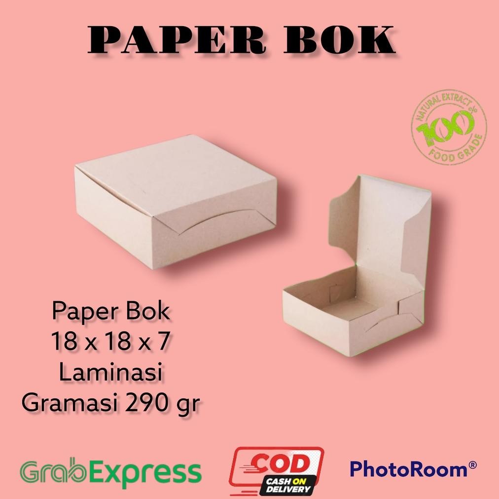

Paper Bok ( Isi 25 Pcs ) Dus Nasi Bok Catering Ayam Bakar Kotak Nasi Paper Lunch Bok Paper Kraf 18 X 18 X 7 Nugi