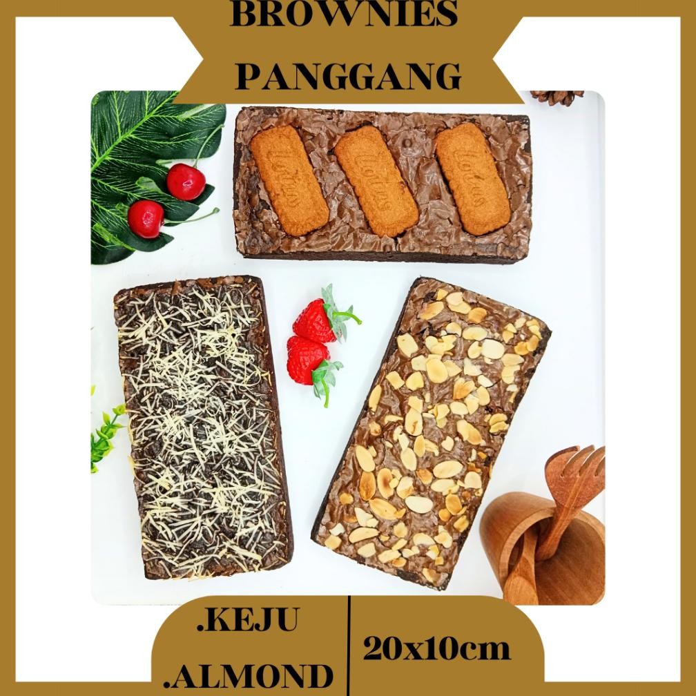 

Brownies Panggang shiny Crust / Brownies Cheese / Keju / Almond / Brownis Coklat Nugi