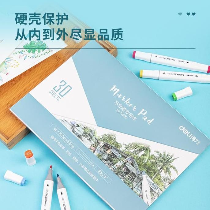 

Deli Marker Pad/Drawing Paper/Buku Gambar Untuk Spidol 30Lmbr 73609/10