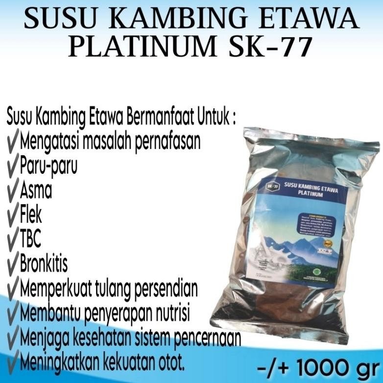 

SUSU KAMBING ETAWA PLATINUM SK77 ORIGINAL 1000gr / 1kg Nugi