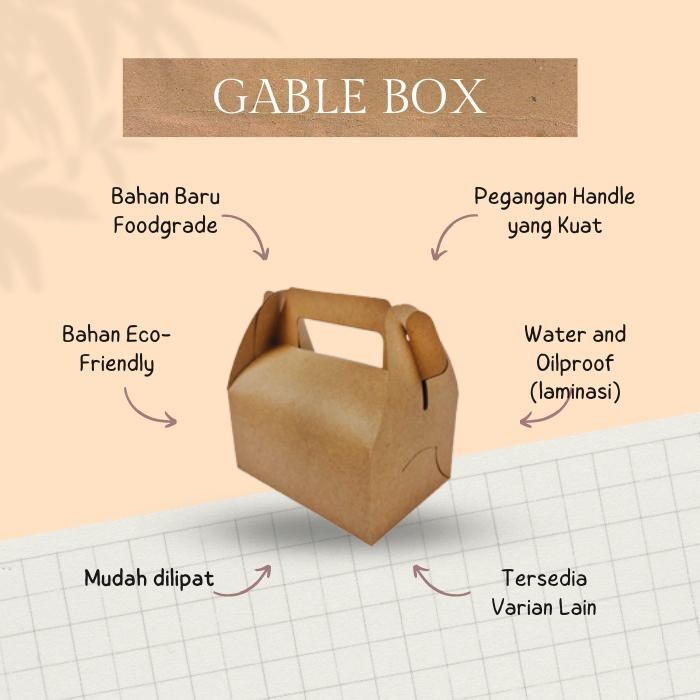 

Bis Gable Box Hampers Lebaran Souvenir Gift Pack Snack 14X10X14,5 Non Laminasi