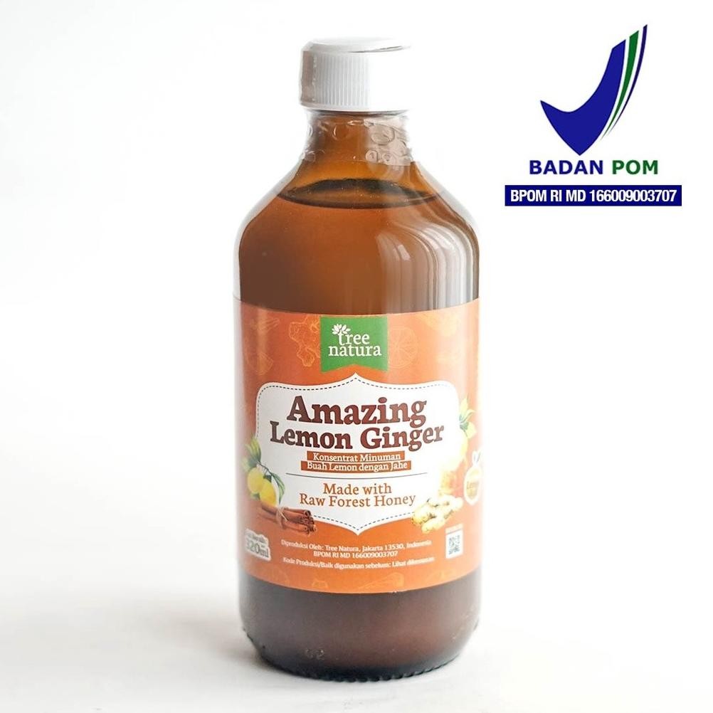 

Tree Natura, Amazing Lemon Ginger (Jus Lemon+ Jahe Merah) 320ml Nugi