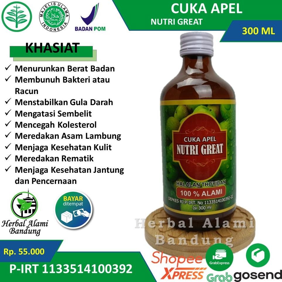 

Cuka Apel Original 300ml ( Nutri Great, Moornie, Tahesta ) Nugi