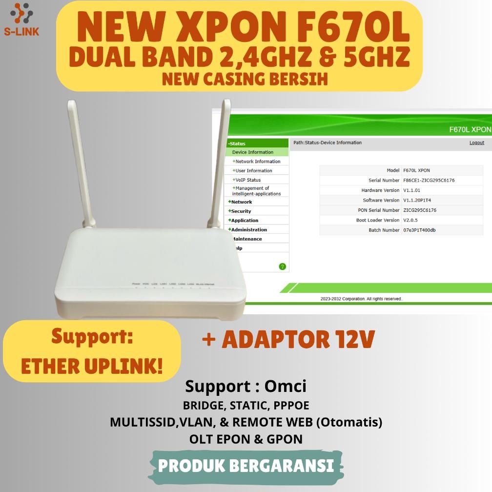 XPON EPON GPON F670L DUAL BAND OMCI Nugi