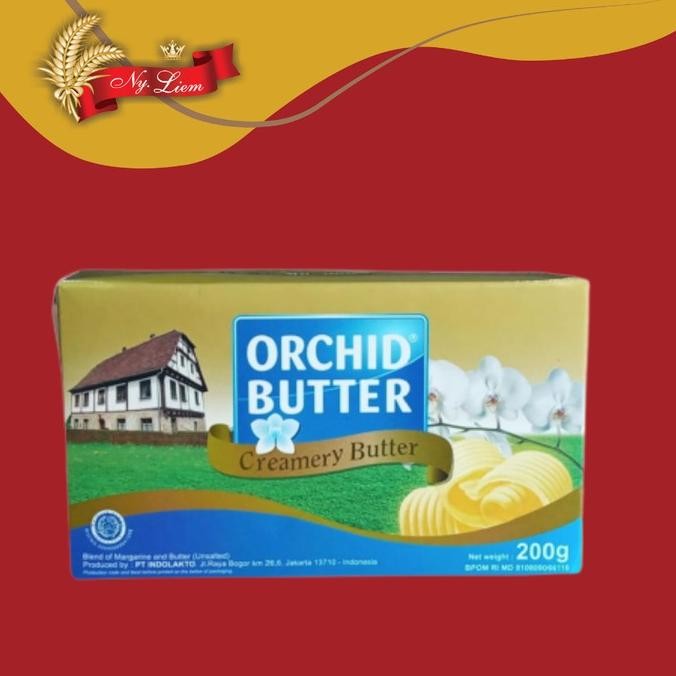 

ORCHID BUTTER Creamery Unsalted / Mentega Campuran 200 gram Nugi