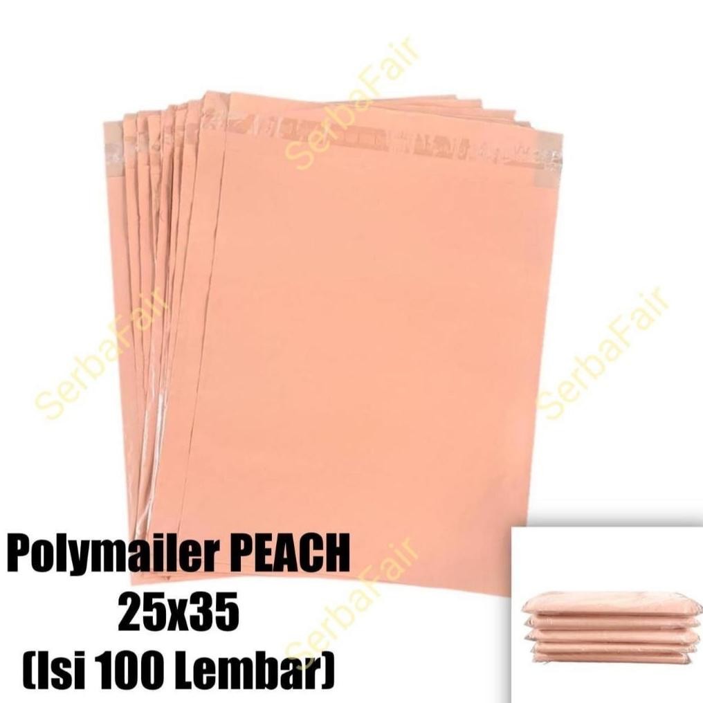 

Polymailer SF PEACH 25x35 / Poly Color Amplop Lem Seal Peach Great Color / Plastik Packing MURAH ISI 100 Nugi