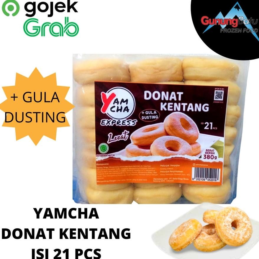 

YAMCHA DONAT KENTANG VARIANS (ISI 21PCS/10PCS) +GULA DUSTING Nugi