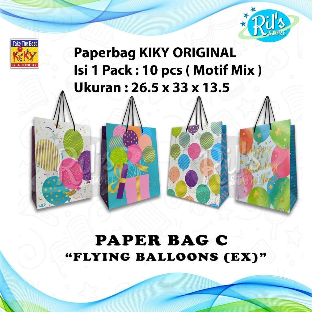 

PAPERBAG MOTIF GLOSSY KIKY C - ORIGINAL 1 PACK ( 10 PCS ) / SHOPPING BAG Nugi