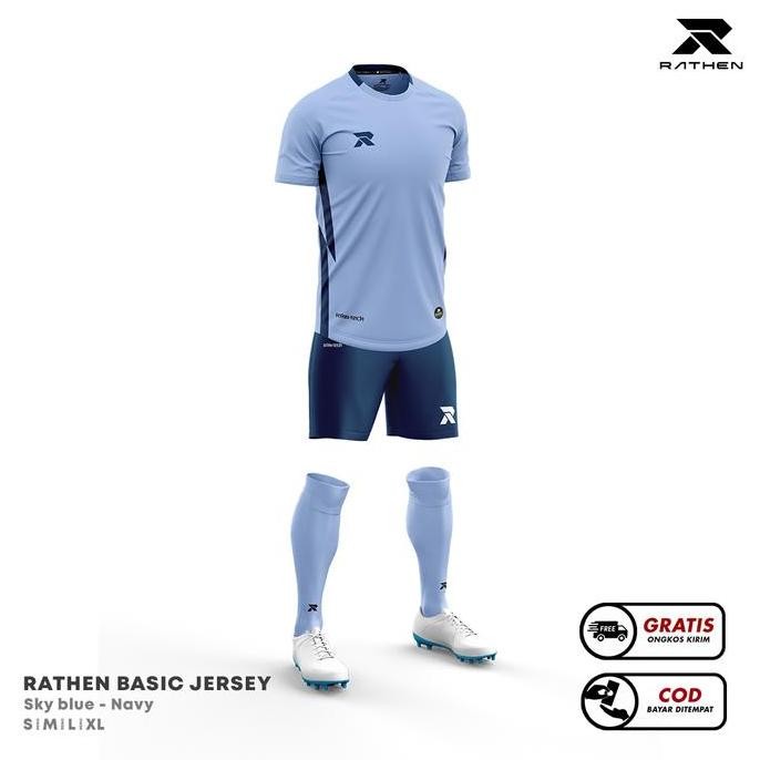 RATHEN - Setelan Jersey 1.0 Sky blue (biru langit)