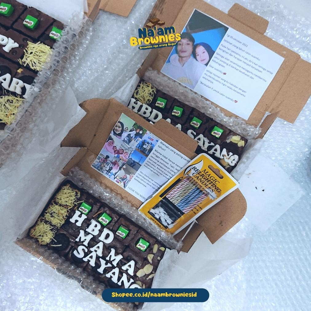 

BROWNIES FUDGY / SKAT PANGGANG MURAH BISA CUSTOM HURUF GRATIS CETAK FOTO & UCAPAN NYA Nugi