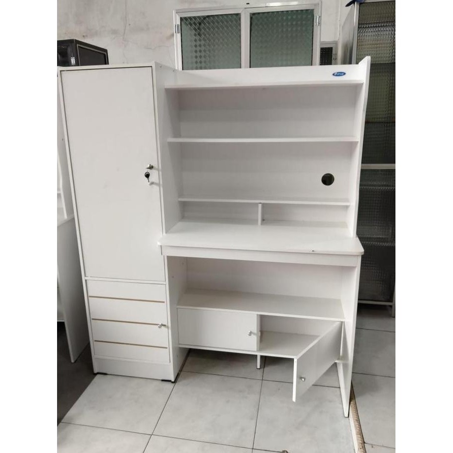 MEJA BELAJAR MEJA TULIS OLYMPIC MINIMALIS / LEMARI BUKU SERBAGUNA