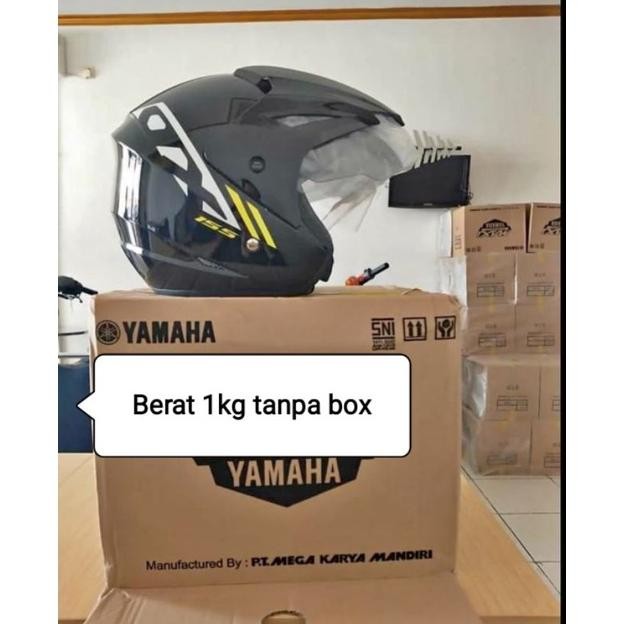 Terlaris Helm Yamaha Aerox Original Hitam Glossy Hijau Putih