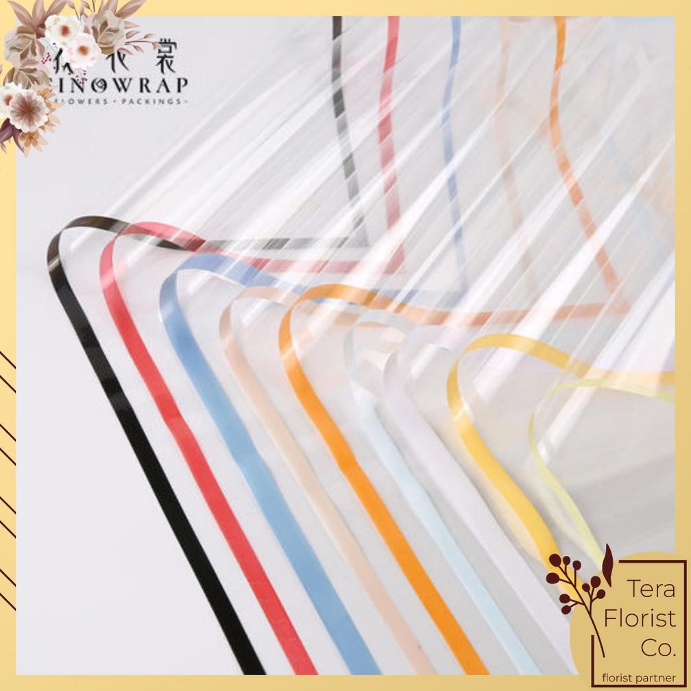 

20 Lembar Cellophane Transparant Frame Kertas Bunga Flower Wrapping Kertas Buket Wrap Paper Bungkus Bouquet Waterproof Pembungkus Kado P.MLWX Nugi
