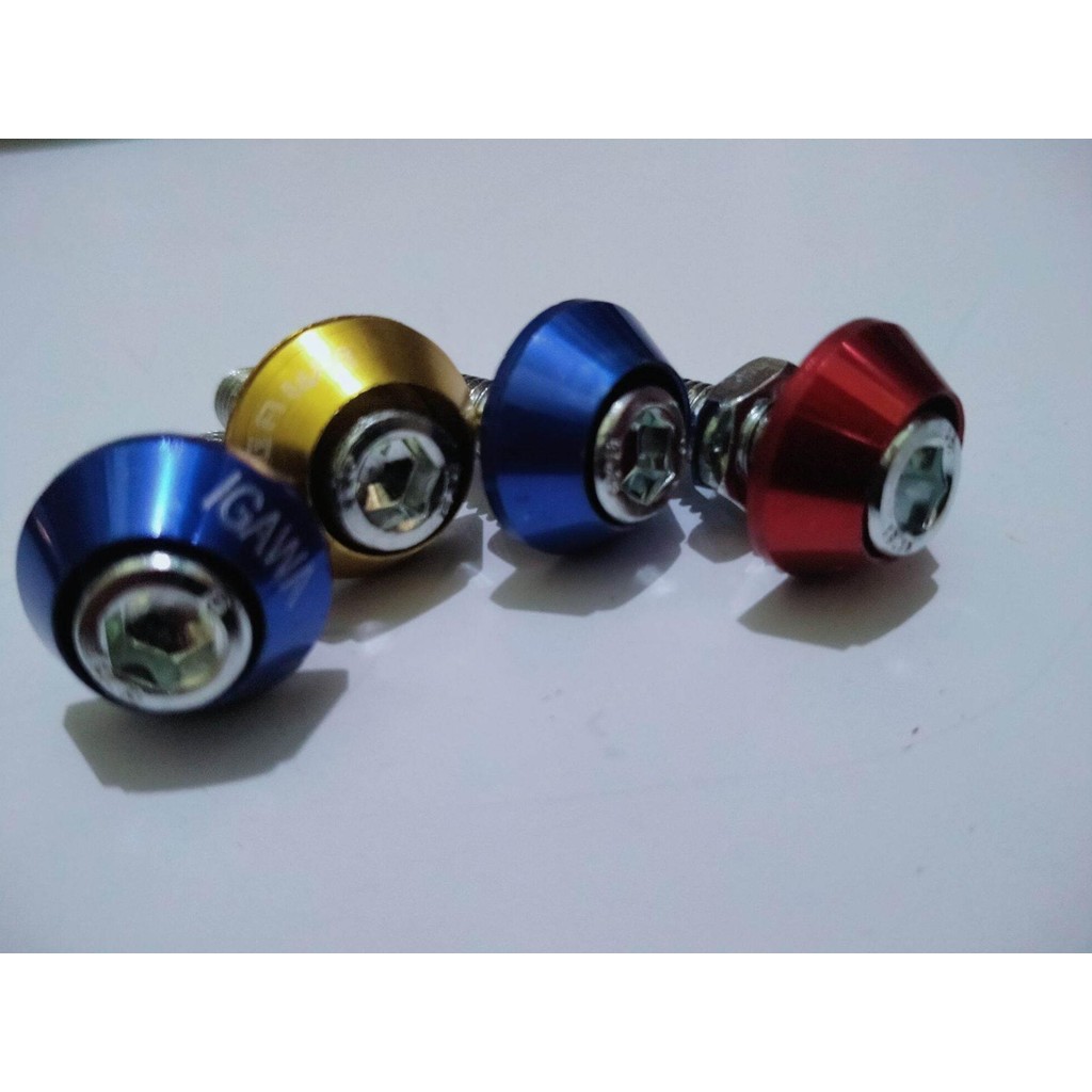 Baut L + tutup monel variasi tutup plat nomor variasi beat Mio Vario SCOOPY AEROX SUPRA  bisa untuk 