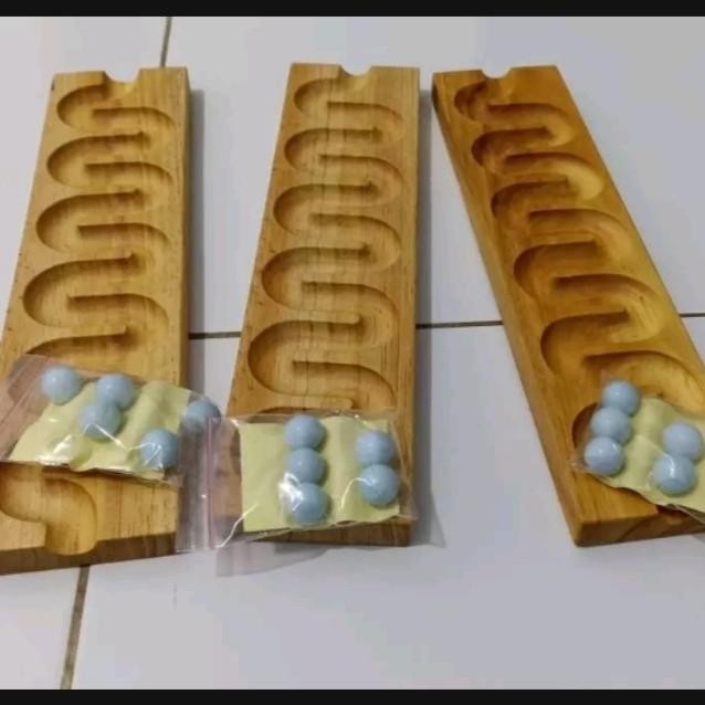 Lintasan Marble Run I Wooden Track Marble I Papan seluncur Kelereng,Lintasan Kelereng Kayu