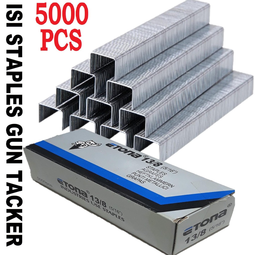 

( PROMO ) Staples Gun Tacker Etona 13/8 Isi 5000 Pcs - Refill Gun Tacker Kuat Dan Tahan Lama
