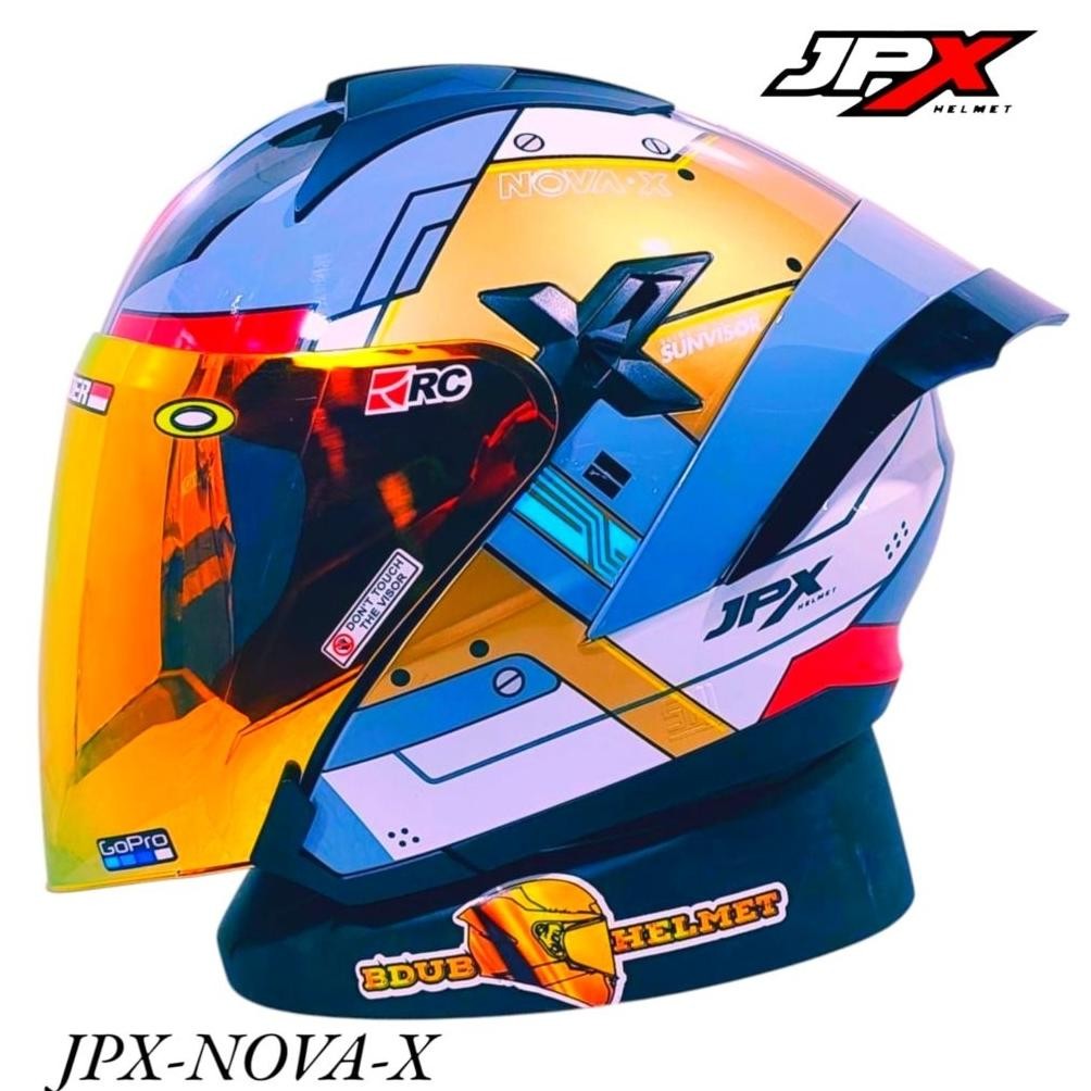 Terlaris Helm Jpx Nova X Motif N5 Paket Ganteng 100% Ori Jpx Baru