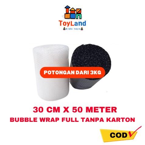 

Promo - BUBBLE WRAP ROLL 30CM X 50METER HITAM BENING TEBAL ,,
