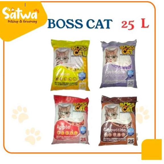 TERLARIS - Pasir BOSS Cat 25L pasir kucing gumpal wangi 25 L catsand BossCat Pasir Boss Cat 25 Liter