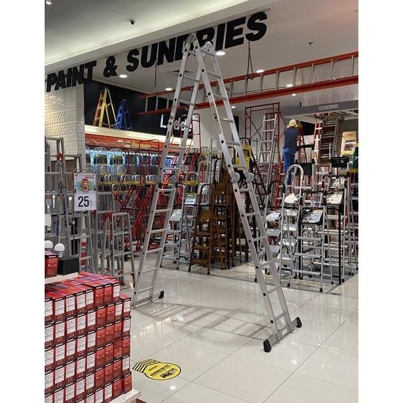 Terlaris Krisbow Fixsteps Tangga Lipat Aluminium 6.5 Mtr Multipurpose Ladder / Tangga Lipat Alumuniu