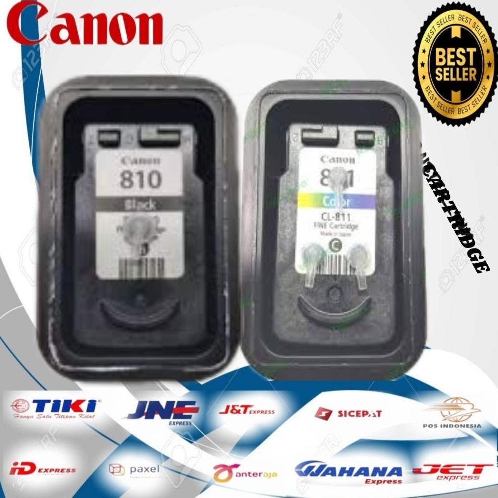 Terlaris Cartridge Canon 810 Black + 811 Color  (Modif Infus)Siap Pakai For Printer Ip2770,Mp287 Dll