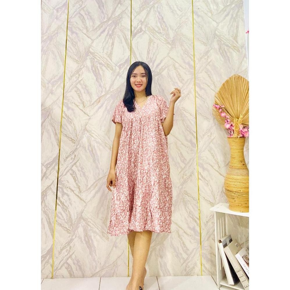 Terjangkau KEJORA DRESS BUNGA/DASTER SUSUN RAYON/DASTER RAYON /DASTER REMPEL SUSUN 