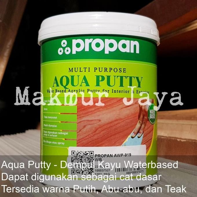 Propan Aqua Putty Putih Dempul Kayu Water Based