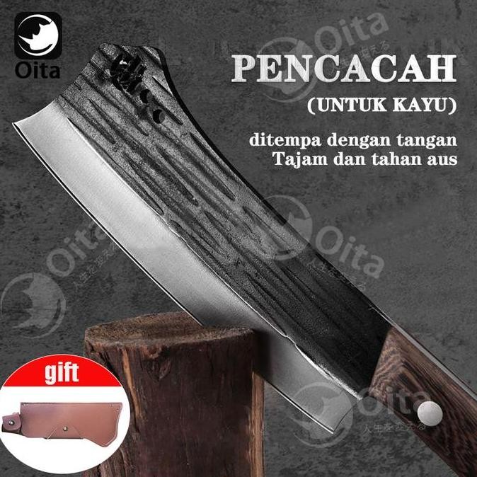 Oita Pisau Pemotong Kayu Super Tajam  Stainless /Pisau Daging Kitchenware