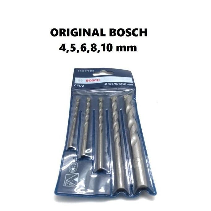 MATA BOR SET BOSCH BETON TEMBOK 5 PCS BOSCH CYL-2 ORIGINAL
