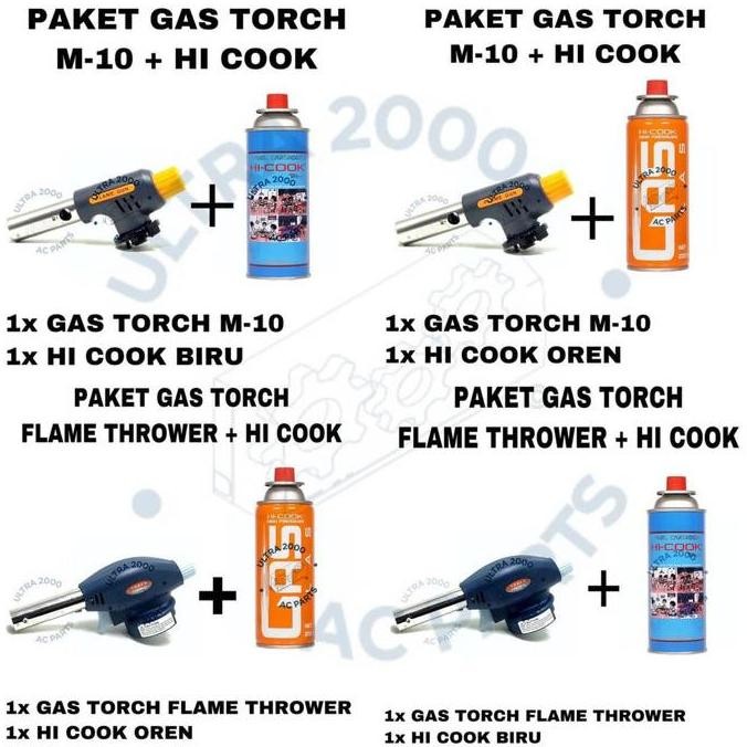 GAS TORCH BLOW TORCH / Paket + 1 Gas Hi Cook