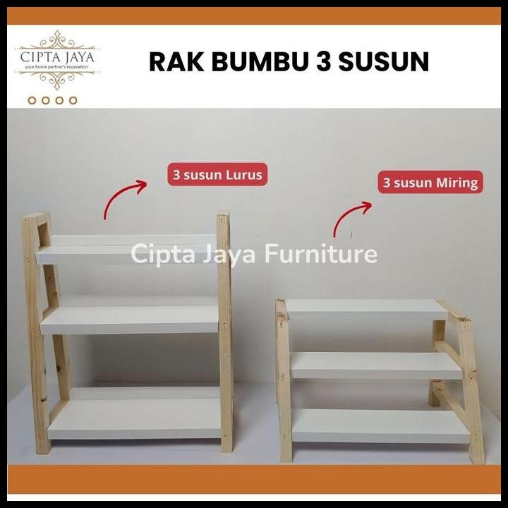 Terlaris Rak Kayu Bumbu Dapur Dinding Tempel Aesthetic Jati Belanda Storage Warung Sembako Jualan Ti
