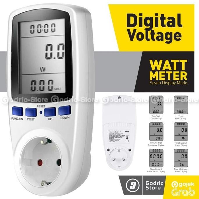 Original WATT METER AC KWH Voltmeter Power Meter Pengukur Listrik PLN Digital