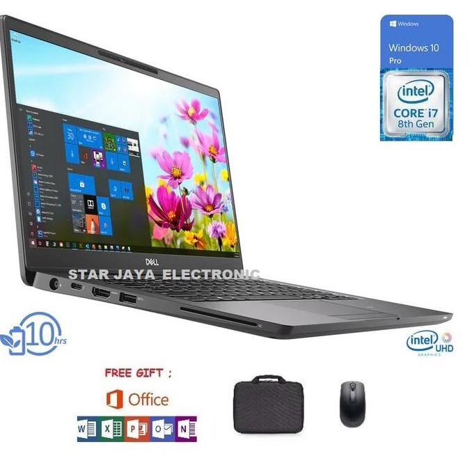 Baru Laptop Dell Latitude 7300 i7 Gen 8 RAM 16GB SSD 512GB - Bonus Tas Laptop