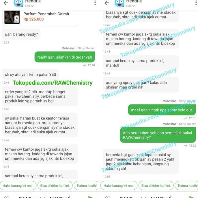 RAWChemistry Pheromone Pemikat Wanita / Best Seller di Amazon USA