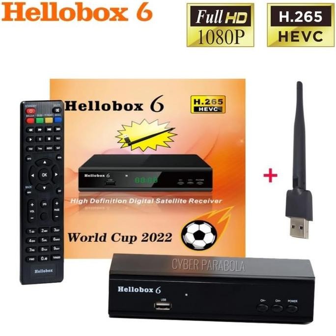 HELLOBOX 6 + DONGLE WIFI ORIGINAL DAN TERPERCAYA