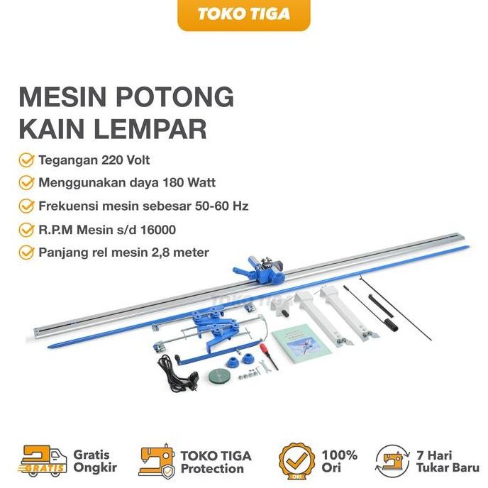 Mesin Potong Kain Lempar / Mesin Potong Rel / End Cutter Machine