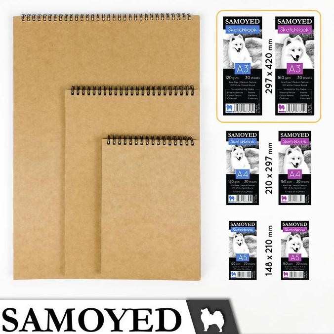 

Buku Gambar / Sketsa / Drawing / Sketch Book / Pad / Sketchbook / Sketchpad A3 120 / 160 gsm Samoyed SKTB-NU-A3