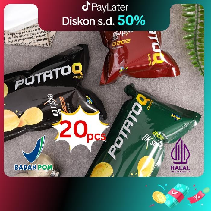 

New PROMO CUMA HARI INI POTATO Q 20PCS TURUN HARGA CUMA 30RIBUAN SAJA SNACK CEMILAN RUMAHAN ANEKA