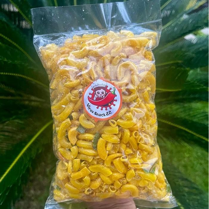 

New MAKARONI CIKRUH DAUN JERUK 250gr Bumbu basah Gurih /// Renyah dan tidak keras Snack asli
