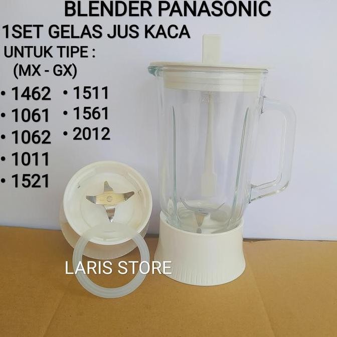 Gelas jus Kaca + Pisau 1set Blender Panasonic MX GX 1462 1061 1011 Terlaris