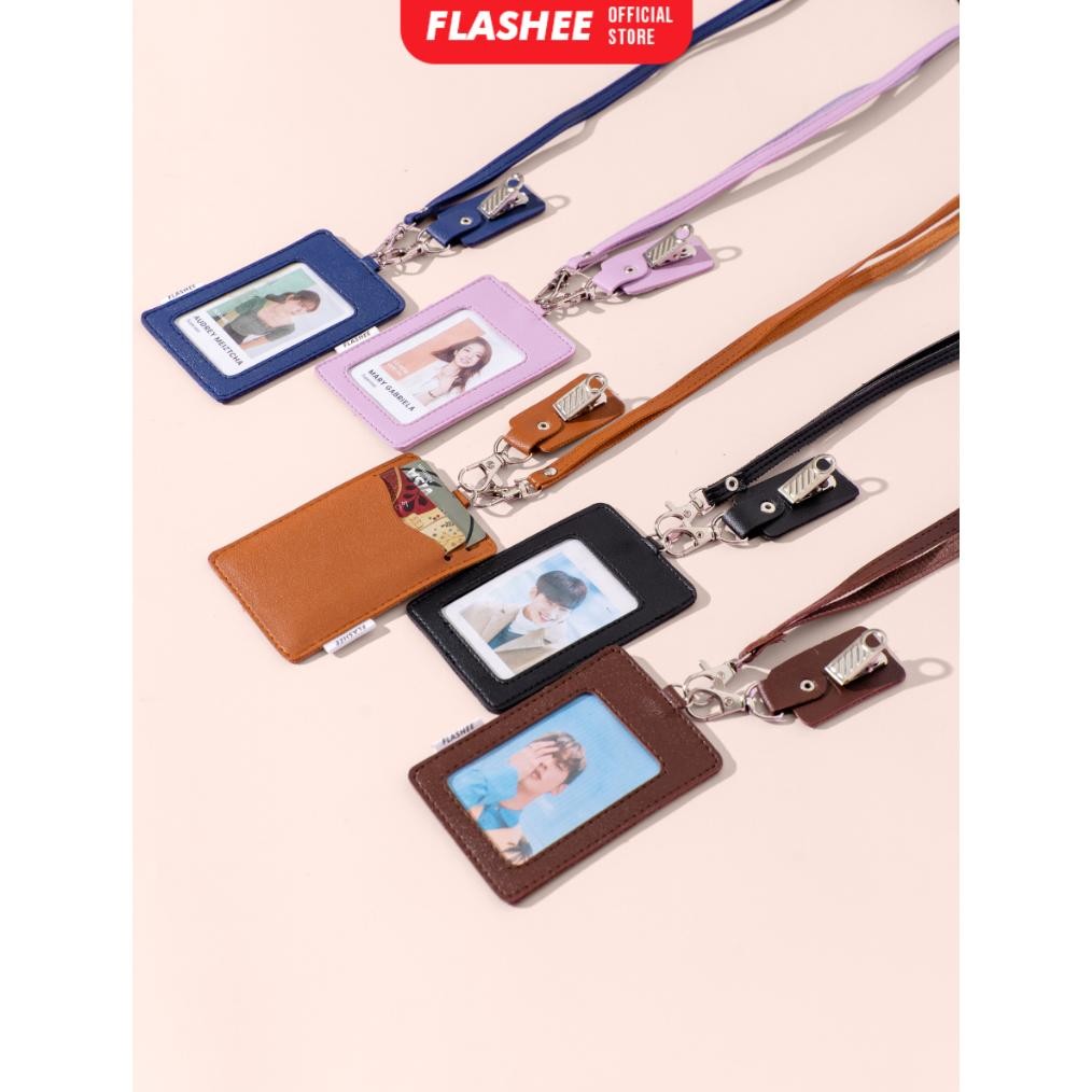 

Et-12 Flashee Lanyard Id Card Holder Oscar Kulit Termasuk Tali Dan Penjepit Name Tag Custom Nama Logo Et-12