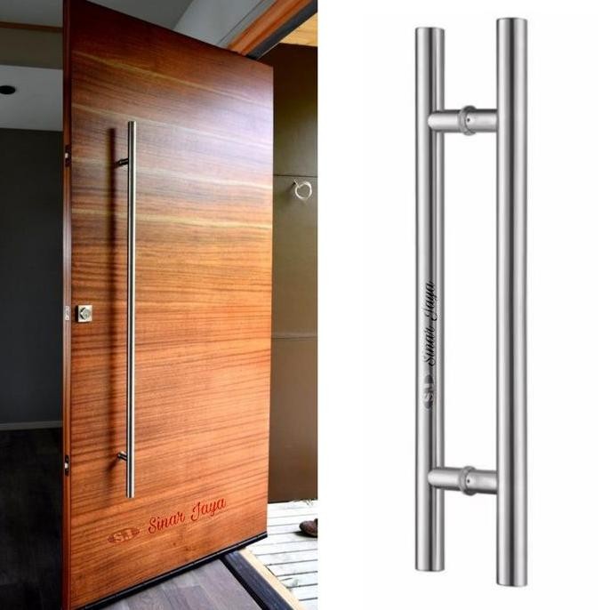Handle Pintu Baut Tembus Panjang 120Cm 100Cm 80Cm Gagang Tarikan Pintu Stainles Mewah Murah