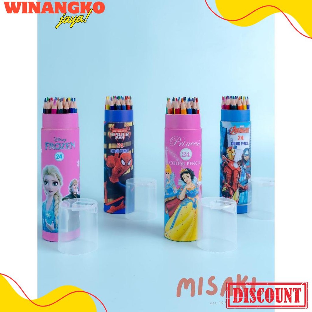 

Pensil Warna 12/24/36 Warna Anak Pencil Color Lucu Karakter Special Frozen Elsa Marvel Spiderman Avengers Princess Alat Tulis Perlengkapan Menggambar Misaki Spesial Flash Sale! Diskon Hingga 70%