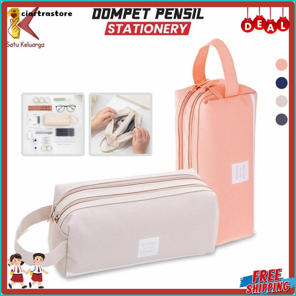 

Satu Keluarga Tempat Alat Tulis Perlengkapan Sekolah 2 Sisi A80 Kotak Pensil Tempat Bolpen Dompet Pensil Stationery / Make Up PouchKosmetikTravel Terlengkap Dan Termurah